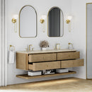 James Martin Allamari 72" Floating Double Bathroom Vanity, Dune Mist