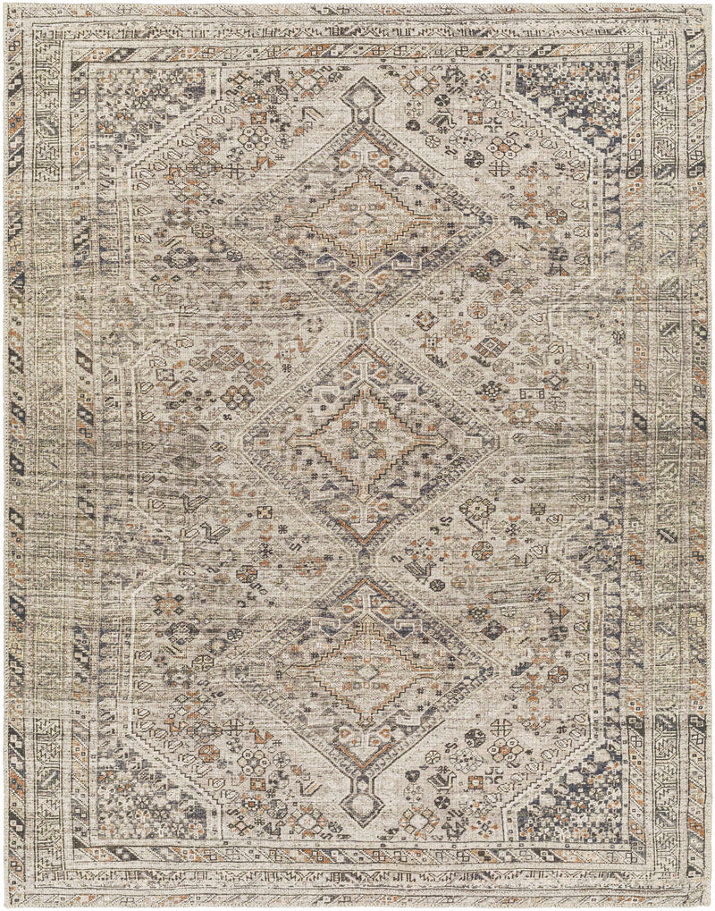 Barny Beige Washable Area Rug