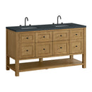James Martin Breckenridge 60" Double Bathroom Vanity, Light Natural Oak