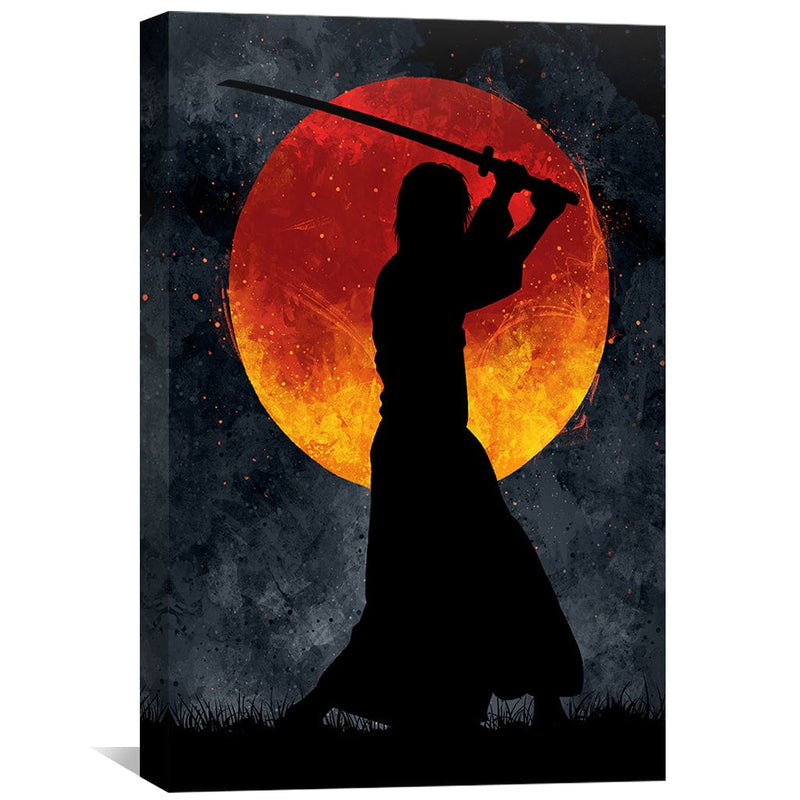 Samurai Sun Black Canvas