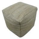 Sand Boho Farmhouse Natural Brown and Beige Jute Pouf