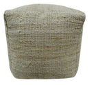 Sand Boho Farmhouse Natural Brown and Beige Jute Pouf
