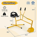 Sand Digger with 2-Handed Controls and Flexible Shovel for 3+ Years Old Kids-Yellow by LJGDeals
