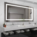 72" x 36" LED Lighted Bathroom Mirror – Anti-Fog, Dimmable, Shatterproof Vanity Mirror