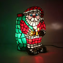Santa Standing Tiffany-Inspired Lamp Glass Tabletop