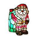 Santa Standing Tiffany-Inspired Lamp Glass Tabletop