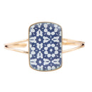 Santorini Cobalt Blue and White Golden Cuff Bracelet