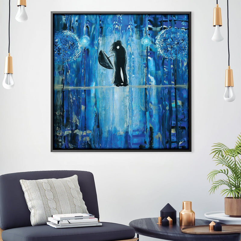 Sapphire Rain Romance Canvas