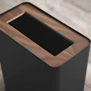 Trash Can - Rectangle - Steel + Wood by Yamazaki Home