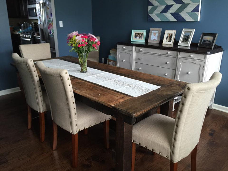 Farmhouse Dining Table with Post Legs