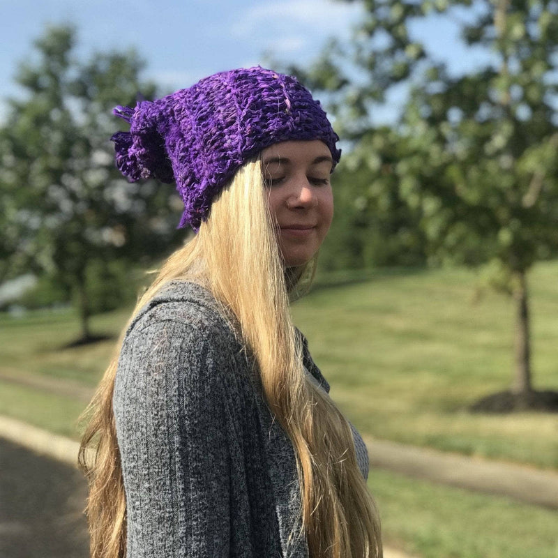 Sari Silk Ribbon Beanie Crochet Pattern