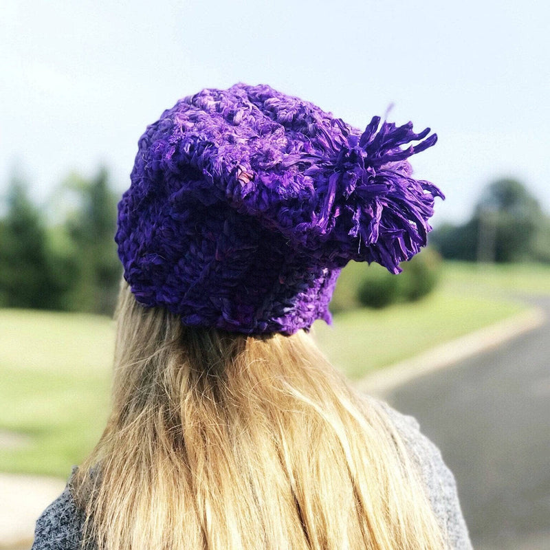 Sari Silk Ribbon Beanie Crochet Pattern