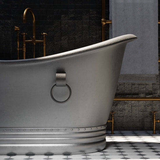 Satin Copper Handcrafted Artisanal Premium Contemporary Freestanding Soaking Bathtub, photo 2 of 6