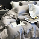 GobekUsa 1000TC Lyocell Fibre Bedding Set with Broadside Embroidery - Soft, Silky & Pure Color