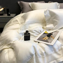 GobekUsa 1000TC Lyocell Fibre Bedding Set with Broadside Embroidery - Soft, Silky & Pure Color