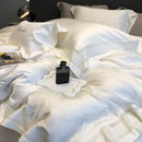 GobekUsa 1000TC Lyocell Fibre Bedding Set with Broadside Embroidery - Soft, Silky & Pure Color