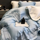GobekUsa 1000TC Lyocell Fibre Bedding Set with Broadside Embroidery - Soft, Silky & Pure Color