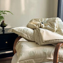 GobekUsa Eucalyptus Fiber Flower Embroidery Quilt Set with Bed Sheet & Pillowcase