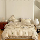 GobekUsa Egyptian Cotton Bedding Set Queen King Ru Double, Quilt Cover Sheet Pillowcase