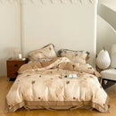 GobekUsa Egyptian Cotton Bedding Set Queen King Ru Double, Quilt Cover Sheet Pillowcase