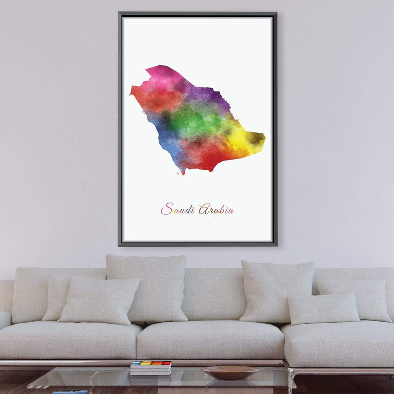 Saudi Arabia Rainbow Canvas