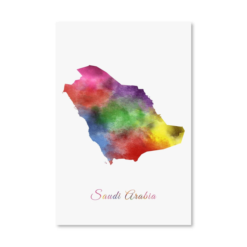 Saudi Arabia Rainbow Canvas