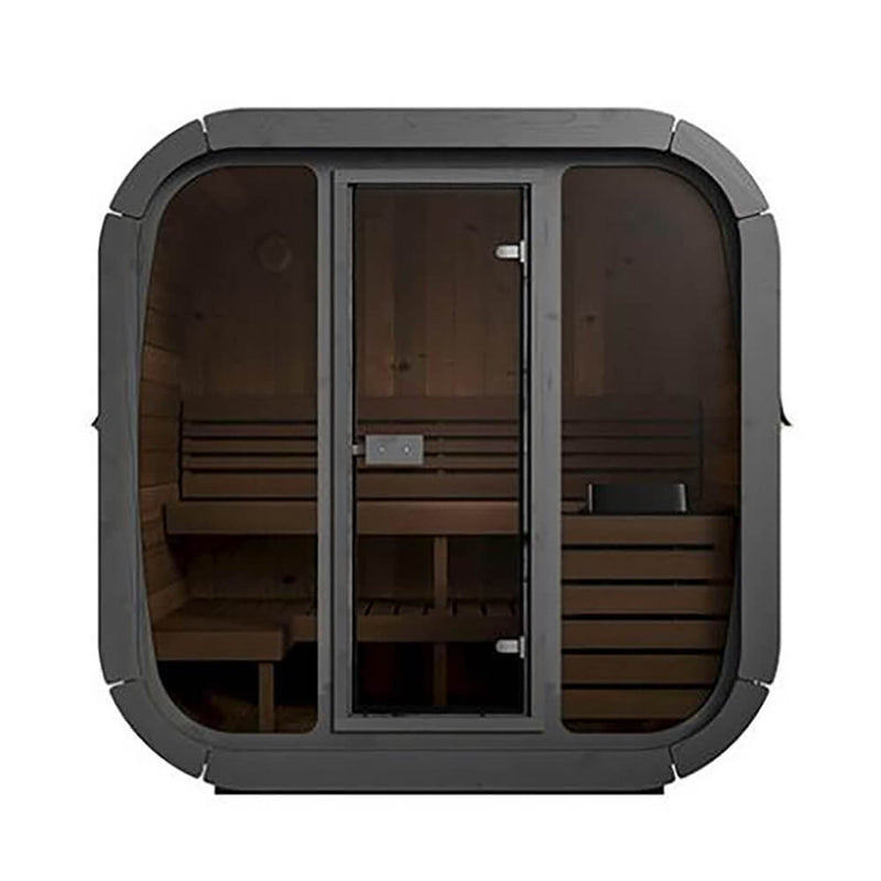 SaunaLife Model CL5G 4-Person Cube-Series Luxury Wooden Outdoor Home Sauna Kit [SL-MODELCL5G] (SAK91835)