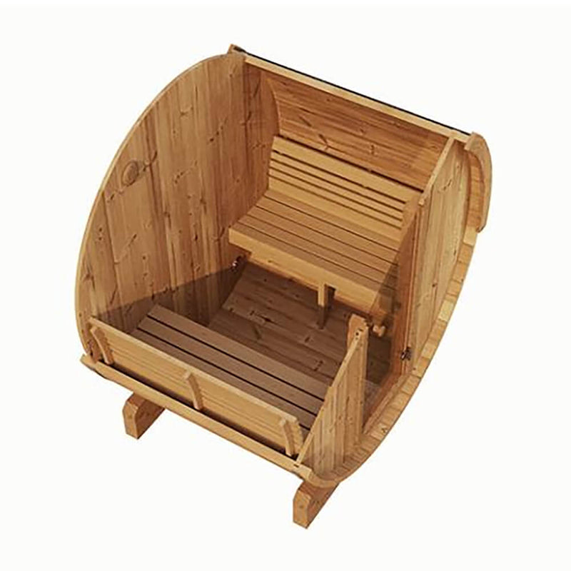 SaunaLife Model E6 Ergo Series 3-Person Thermo-Spruce Backyard Sauna Barrel [SL-MODELE6] (SAK38572)