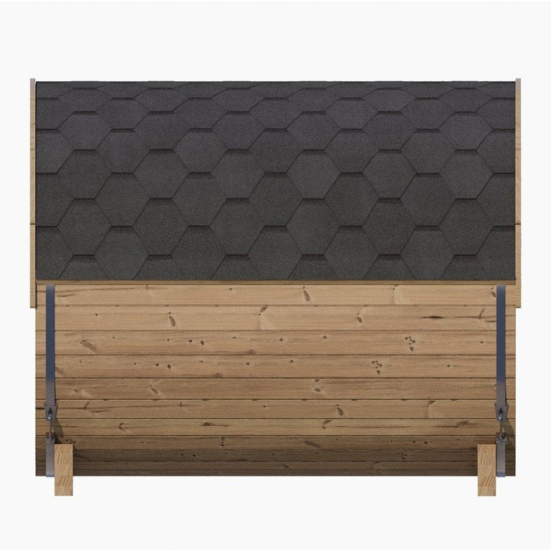 SaunaLife Model E8 Ergo Series 6-Person Outdoor Thermo-Spruce Sauna Barrel [SL-MODELE8] (SAK31809)