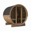 SaunaLife Model E8G Ergo Series 6-Person Outdoor Sauna Barrel With Tempered Glass Front [SL-MODELE8G] (SAK92814)