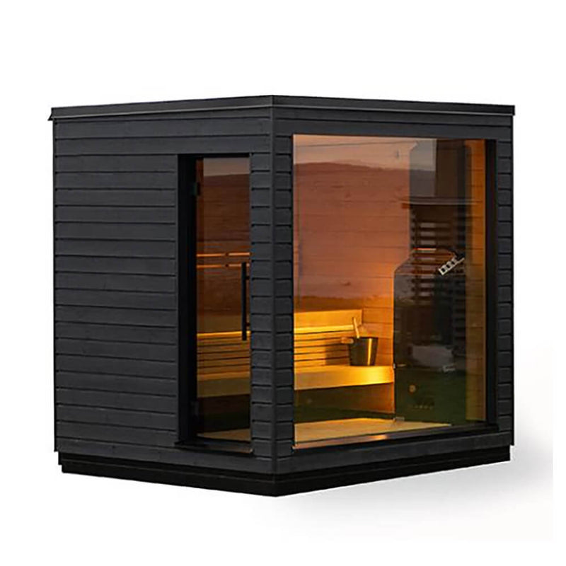 SaunaLife Model G6 5-Person Pre-Assembled Luxury Wooden Outdoor Home Sauna [SL-MODELG6] (SAK39518)