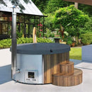 SaunaLife Model S4N Premium 6-Person Home Wood-Burning Hot Tub [SL-MODELS4N] (SAK28371)