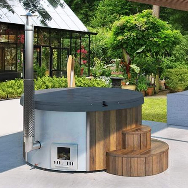 SaunaLife Model S4N Premium 6-Person Home Wood-Burning Hot Tub [SL-MODELS4N] (SAK28371)