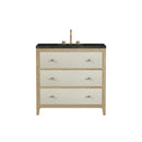 James Martin Celeste 36" Single Bathroom Vanity, Sunwashed Oak with Embossed Shagreen Drawer Fronts