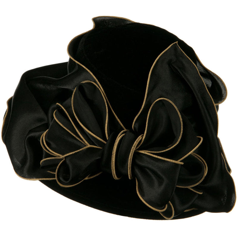 Satin Band Velvet Hat