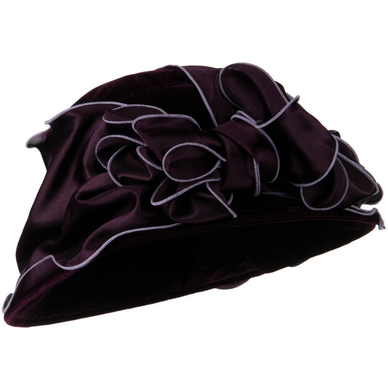 Satin Band Velvet Hat