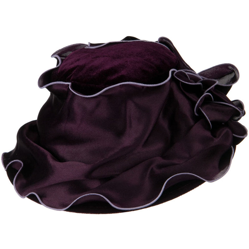 Satin Band Velvet Hat