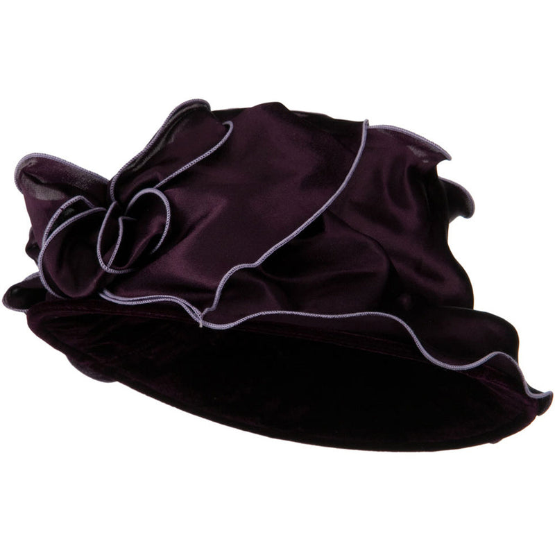 Satin Band Velvet Hat