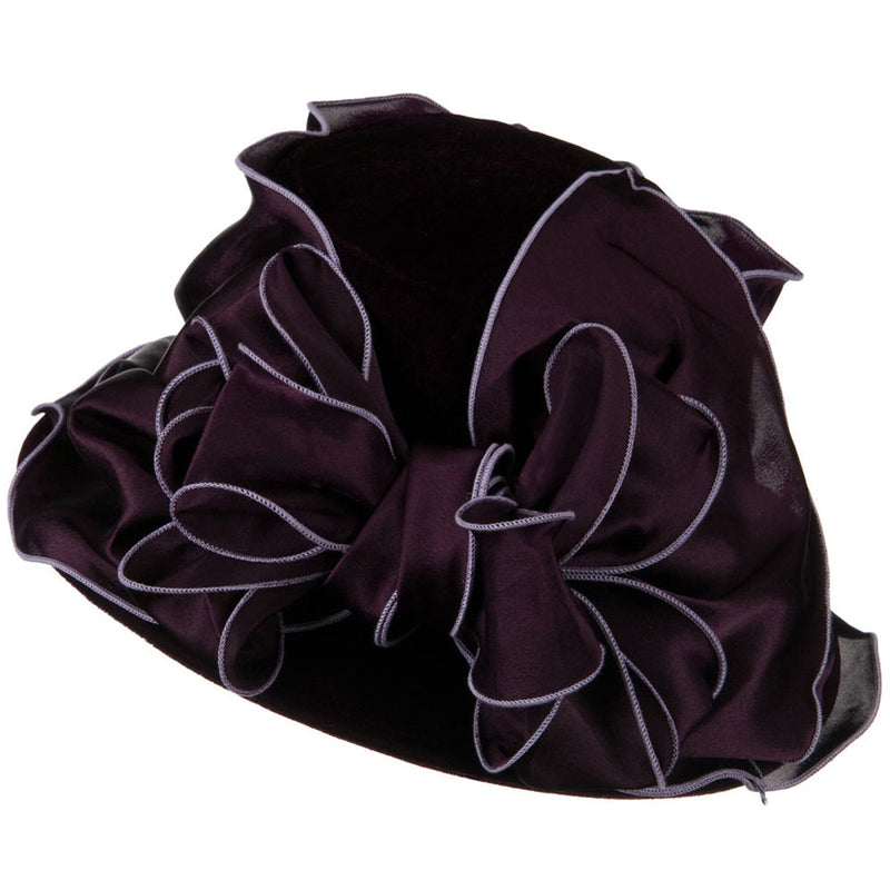 Satin Band Velvet Hat