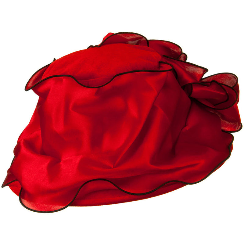 Satin Band Velvet Hat