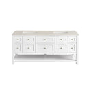 James Martin Breckenridge 72" Double Bathroom Vanity, Bright White