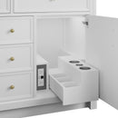 James Martin Bellshire 120" Double Bathroom Vanity, Bright White