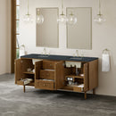 James Martin Laurent 72" Dual Mount Double Bathroom Vanity, Honey Oak