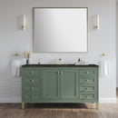 James Martin Chicago 60" Single Bathroom Vanity, Smokey Celadon