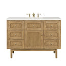 James Martin Laurent 48" Dual Mount Single Bathroom Vanity, Light Natural Oak