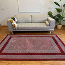 Alfa Rich Red Burgundy Washable Area Rugs for Living Room Bedroom Kitchen Dining Cotton Rug
