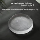 GobekUsa Crystal Glass Coaster, Minimalist Jewelry Display Panel, Japanese Tea Plate