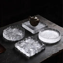 GobekUsa Crystal Glass Coaster, Minimalist Jewelry Display Panel, Japanese Tea Plate