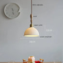 GobekUsa Ceramic LED Pendant Light: 30CM, Home Decor, Bedroom, Living Room, Dinning, Wood & Copper Socket
