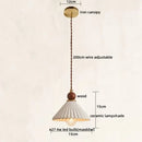 GobekUsa Ceramic Wood LED Pendant Lamp for Home Decor, Hanging Light Fixture